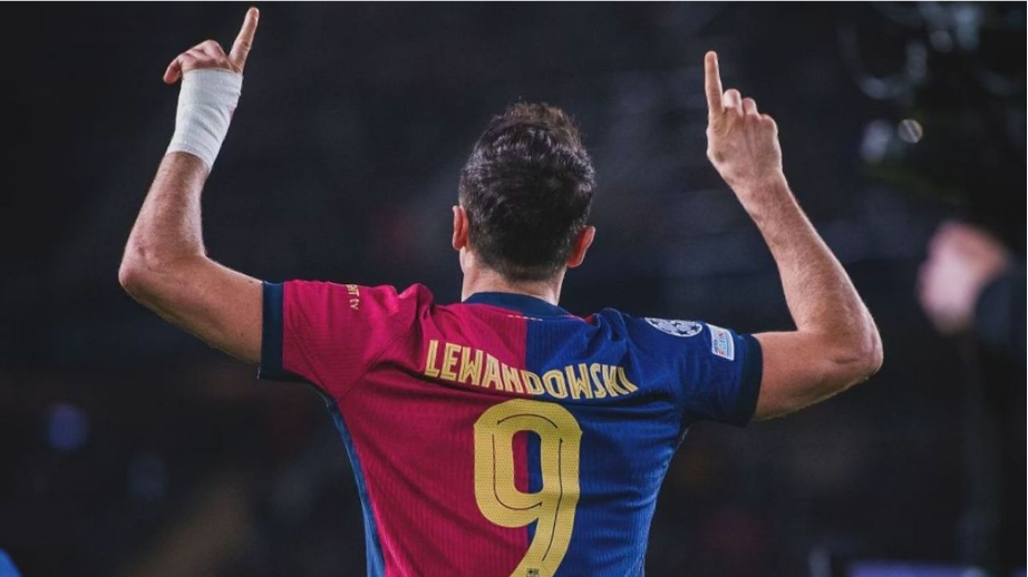 Lewandowski marca su gol 100 en Champions y se une a las leyendas Messi y Cristiano